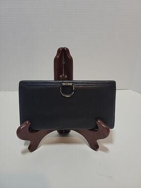 AUTHENTIC RARE VINTAGE GUCCI LONG BLACK WALLET WITH CLASP